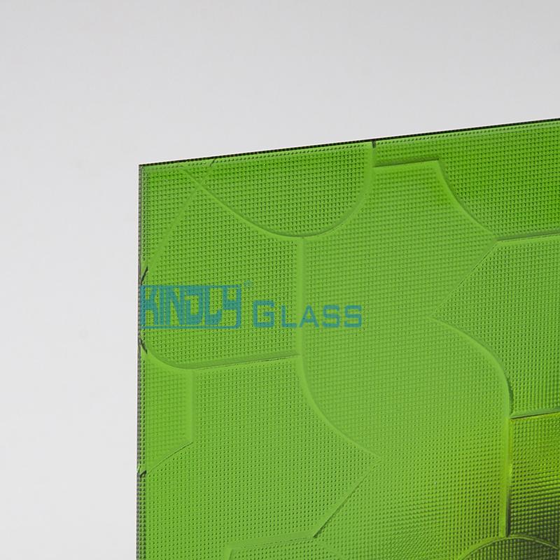 Green Puzzle Patterned Glass